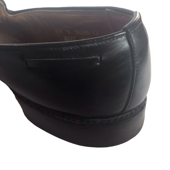 Allen Edmonds 11.5 B Handcrafted Calfskin Leather Grayson Black Tassel Loafers - Picture 9 of 12